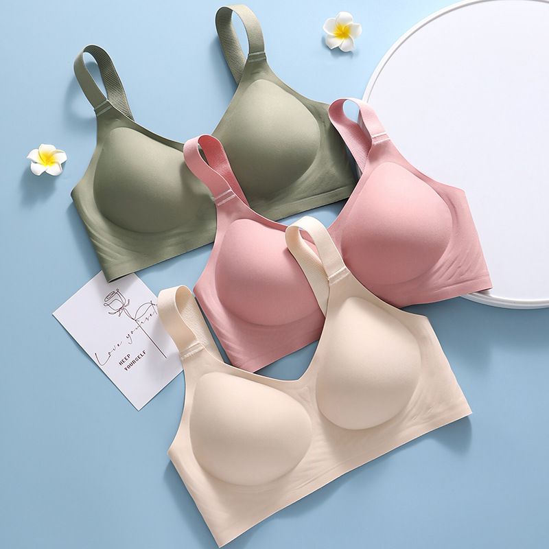 大胸显小收副乳防下垂果冻软支撑无痕内衣女无钢圈舒适聚拢文胸罩